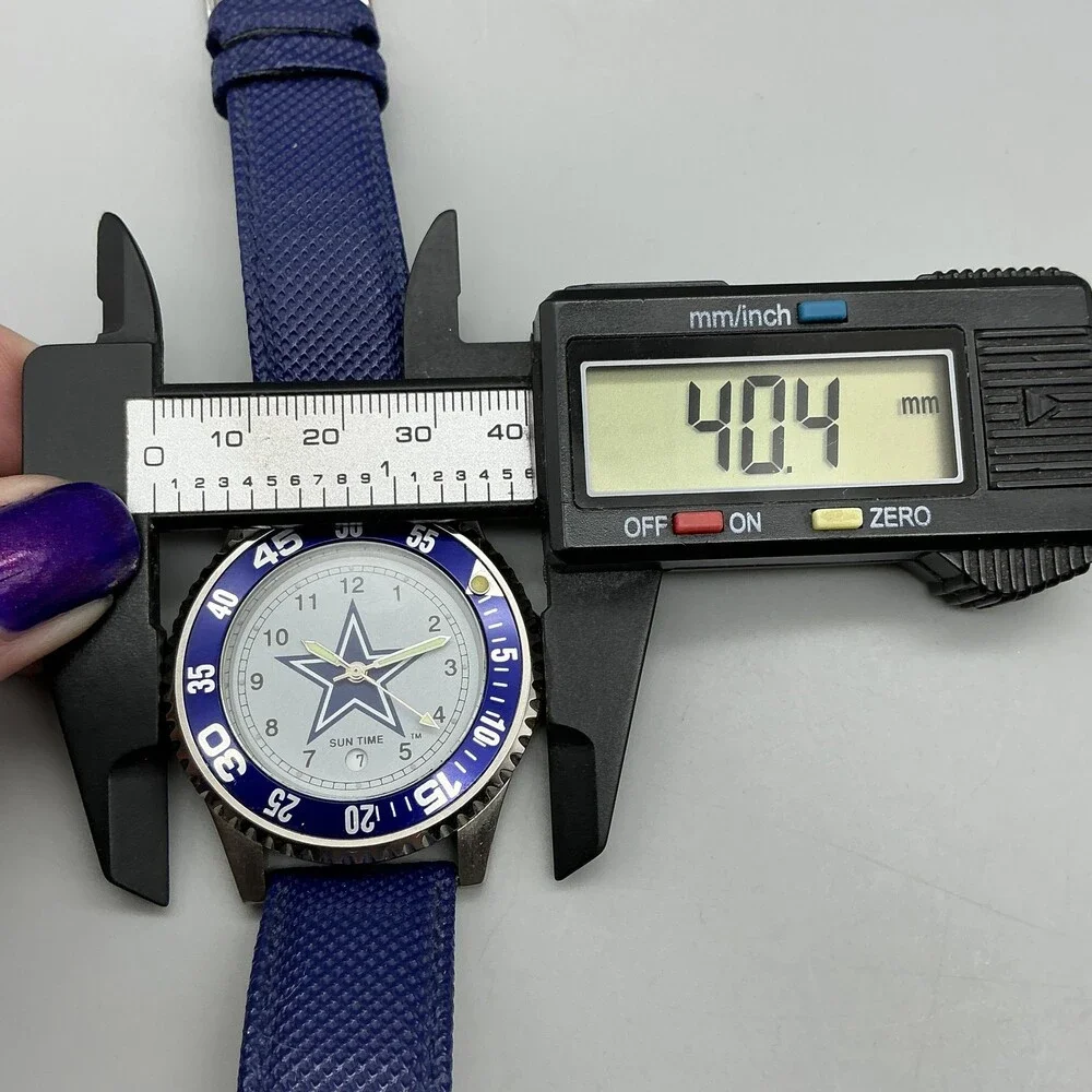 Vintage Sun Time Competitor Mens Watch 40mm Dallas Cowboys New Battery